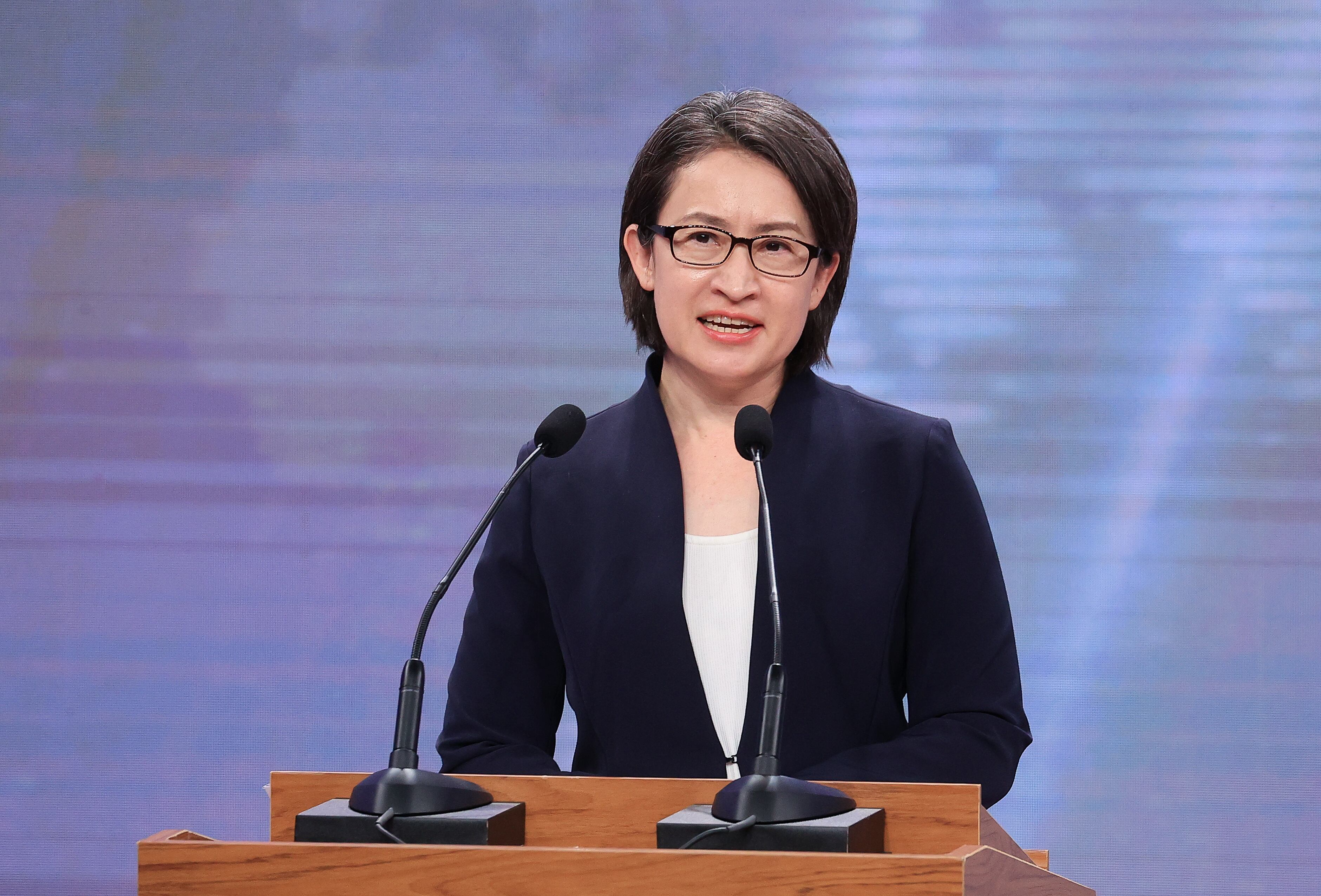 La vicepresidenta taiwanesa Hsiao Bi-khim (EFE/Joey Yu/Archivo)