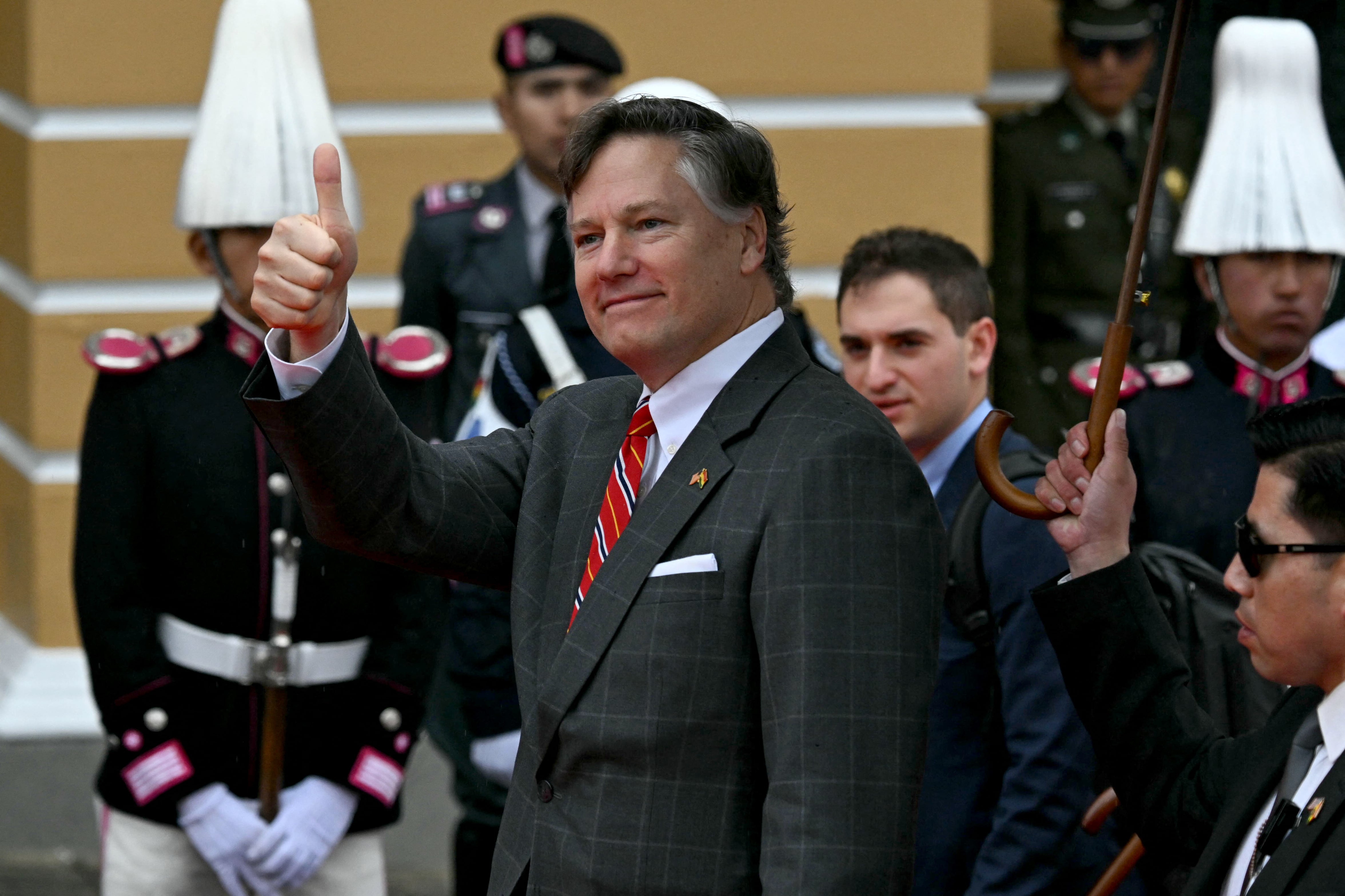 Christopher Landau asistió este sábado a la investidura de Rodrigo Paz en Bolivia (AIZAR RALDES / AFP)