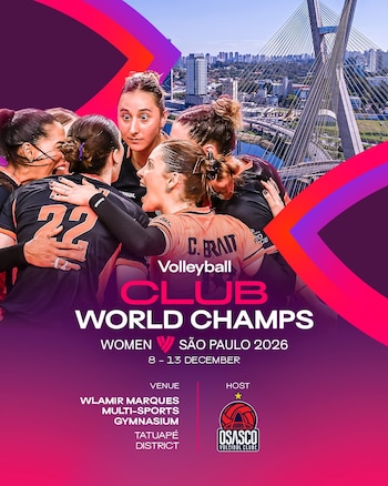 Osasco fue confirmado como anfitrión del Mundial de Clubes de Vóley 2026, pese a haber clasificado previamente como subcampeón del Sudamericano.