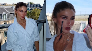 Alessia Rovegno mostró parte de sus preparativos antes de acudir al evento de moda frente a la Torre Eiffel