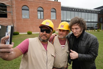 Milei en su recorrida por