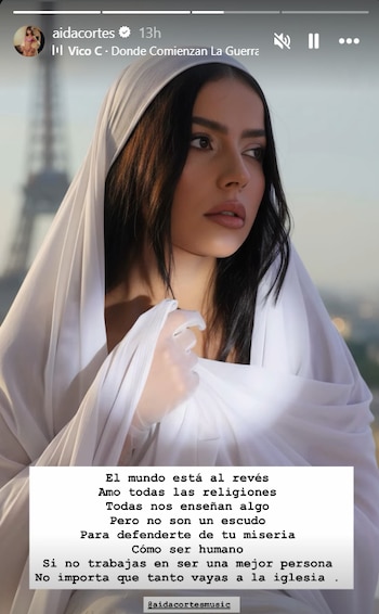 Aida Córtes respondió a sus críticos vía redes sociales - crédito @aidacortesmusic/Instagram