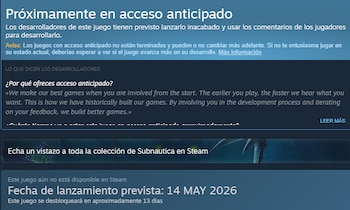 Steam revela que Subnautica 2 tendrá acceso anticipado el 14 de mayo.