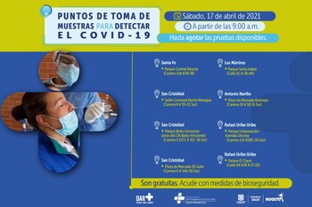 Pruebas covid en Bogotá