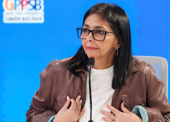 Delcy Rodríguez, presidenta interina, fue