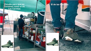 Taquero con tenis de miles