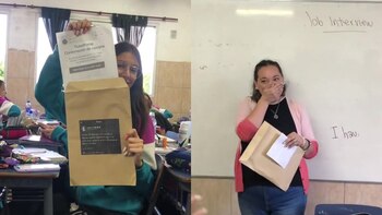 Alumnos le regalaron a su