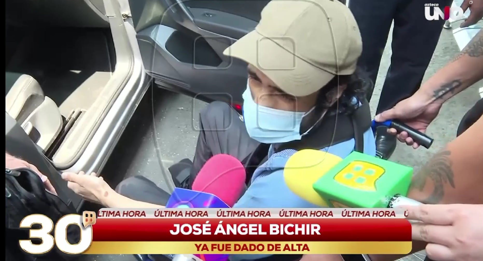 José Ángel Bichir a su salida del Hospital Rubén Leñero. (Captura de pantalla: Ventaneando )