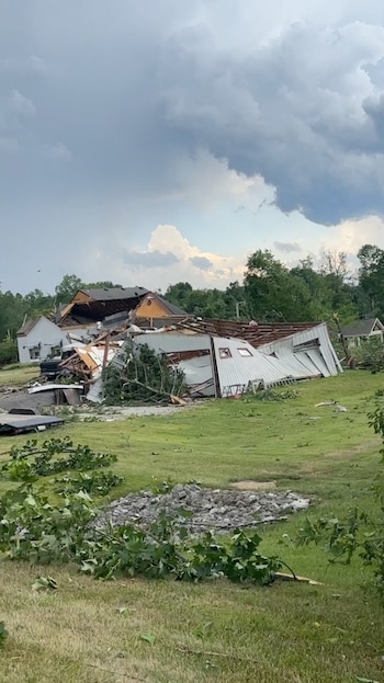 Vista de los daños tras