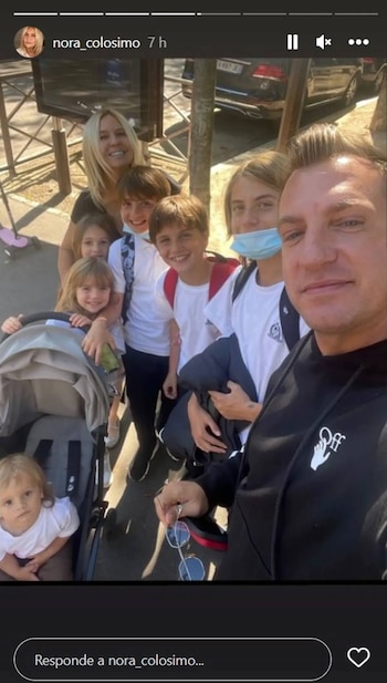 Nora Colosimo, con sus nietos