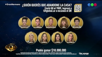 La placa final de nominados en Gran Hermano quedó integrada por Majluf, Hanssen, Campanita, Sol, Juanicar, Zilli, Cinzia, Luana y Mariela