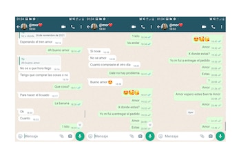 Las capturas del chat entre