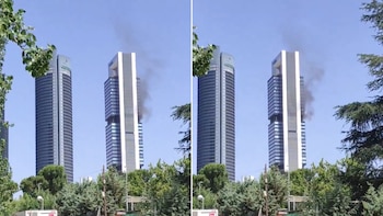 Explosión en la torre Moeve, una de las cuatro torres de Madrid de plaza Castilla: “Ha sonado muy fuerte”