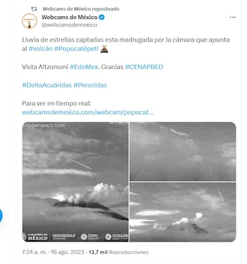 Así se vio una lluvia