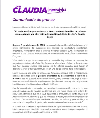 Claudia López y su movimiento