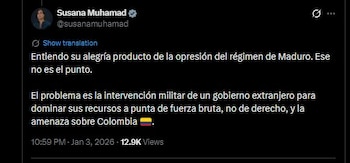 Susana Muhamad no se