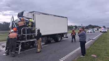 Dos choques de camiones en la ruta 9 reducen la circulación hacia la Ciudad de Buenos Aires
