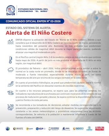 Comunicado de Enfen.