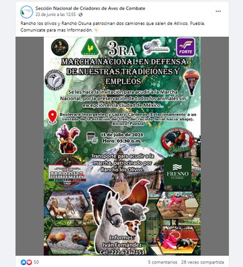 (Foto: Facebook/ Sección Nacional de