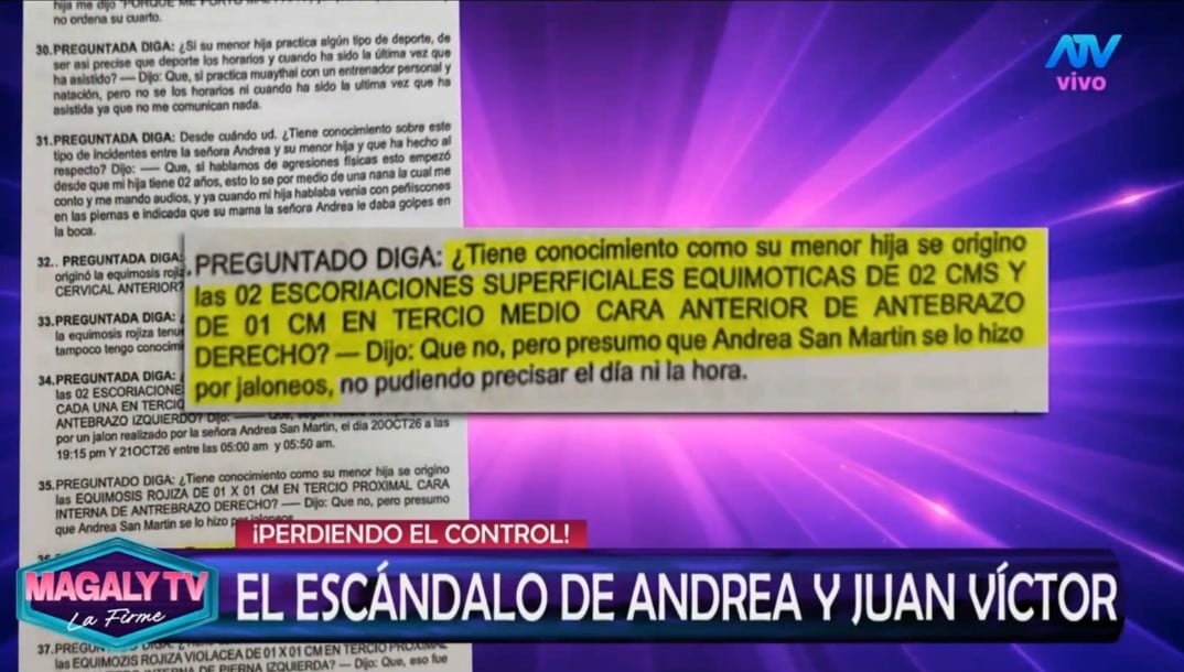 Andrea San Martín tiene prohibido acercarse a su hija y su abogado cuestiona su detención. Captura: Magaly TV La Firme.