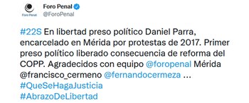 El tuit del Foro Penal
