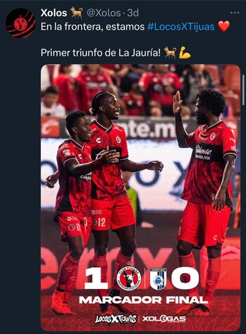 Los Xolos se impusieron por