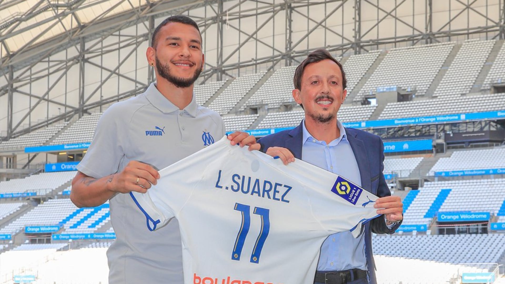 Luis Javier Suárez jugó con el Marsella antes de pasar al Almería de España y Sporting de Portugal - crédito @OM_Espanol/X