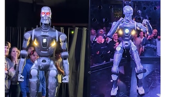 Terminator en la vida real: influencer enfrenta robot humanoide y termina en el suelo tras ser golpeado