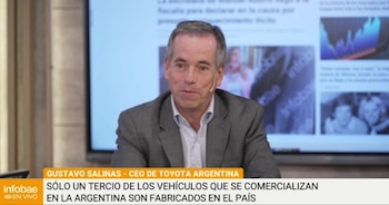 Gustavo Salinas, CEO de Toyota Argentina, destaca el perfil exportador de la planta y la necesidad de sostener la competitividad frente al avance de vehículos importados (Captura de video)