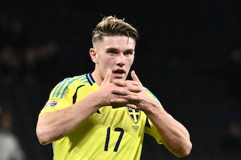 El delantero Viktor Gyokeres, goleador de la selección de Suecia, integra la lista de convocados para el Mundial 2026 (Reuters / Claudio Bresciani)