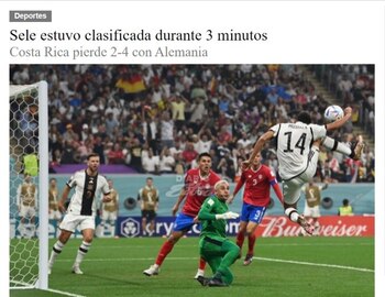 El conjunto Tico cayó 4-2