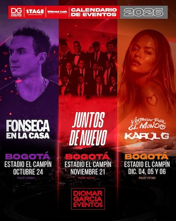 García aseguró que el estadio mantiene las garantías para recibir los conciertos de Karol G y el evento Juntos De Nuevo, también a cargo de su productora - crédito @diomargarcia1/Instagram