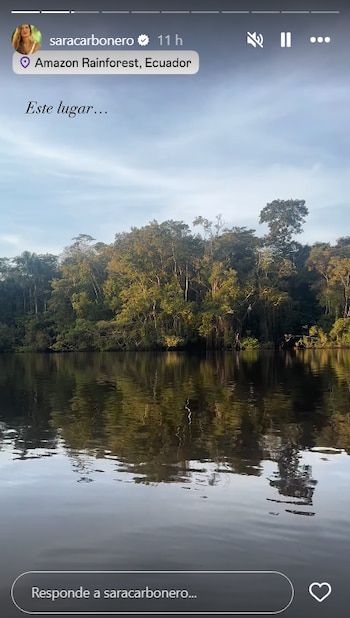 Las vacaciones de Sara Carbonero por el Amazonas ecuatoriano (Instagram)