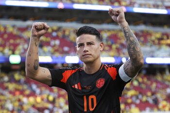 James llegó a 5 asistencias en la Copa América y rompió récords - crédito EFE