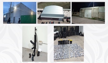 Las bodegas fueron cateadas por autoridades federales. Crédito: Gabinete de Seguridad