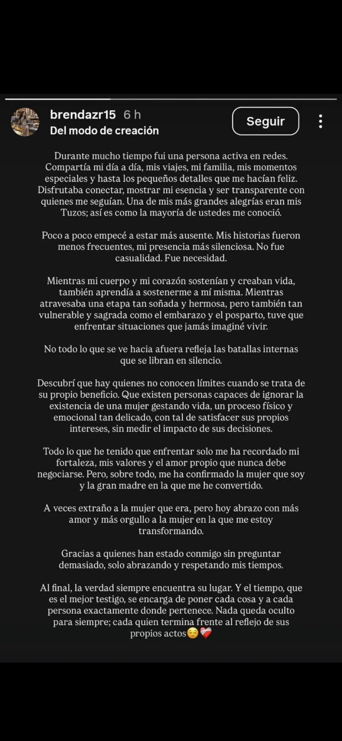 El mensaje de Brenda Zúñiga, esposa de Malagón, despertó especulaciones sobre el futuro de su relación. (Instagram/ @brendazr15)