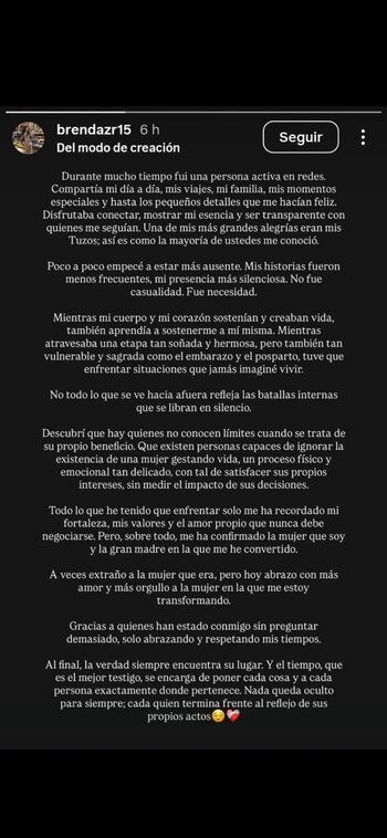 El mensaje de Brenda Zúñiga,