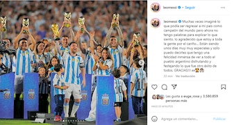 El posteo de Lionel Messi