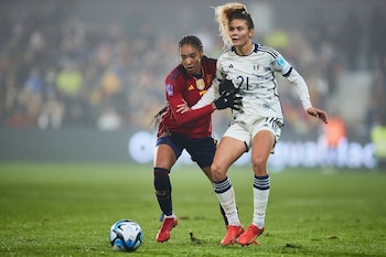 Salma Paralluelo en el partido