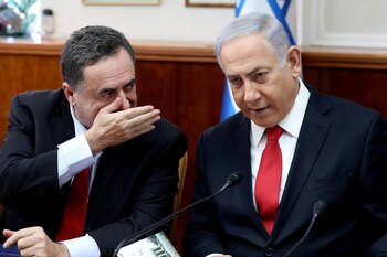 Israel Katz y Benjamin Netanyahu.