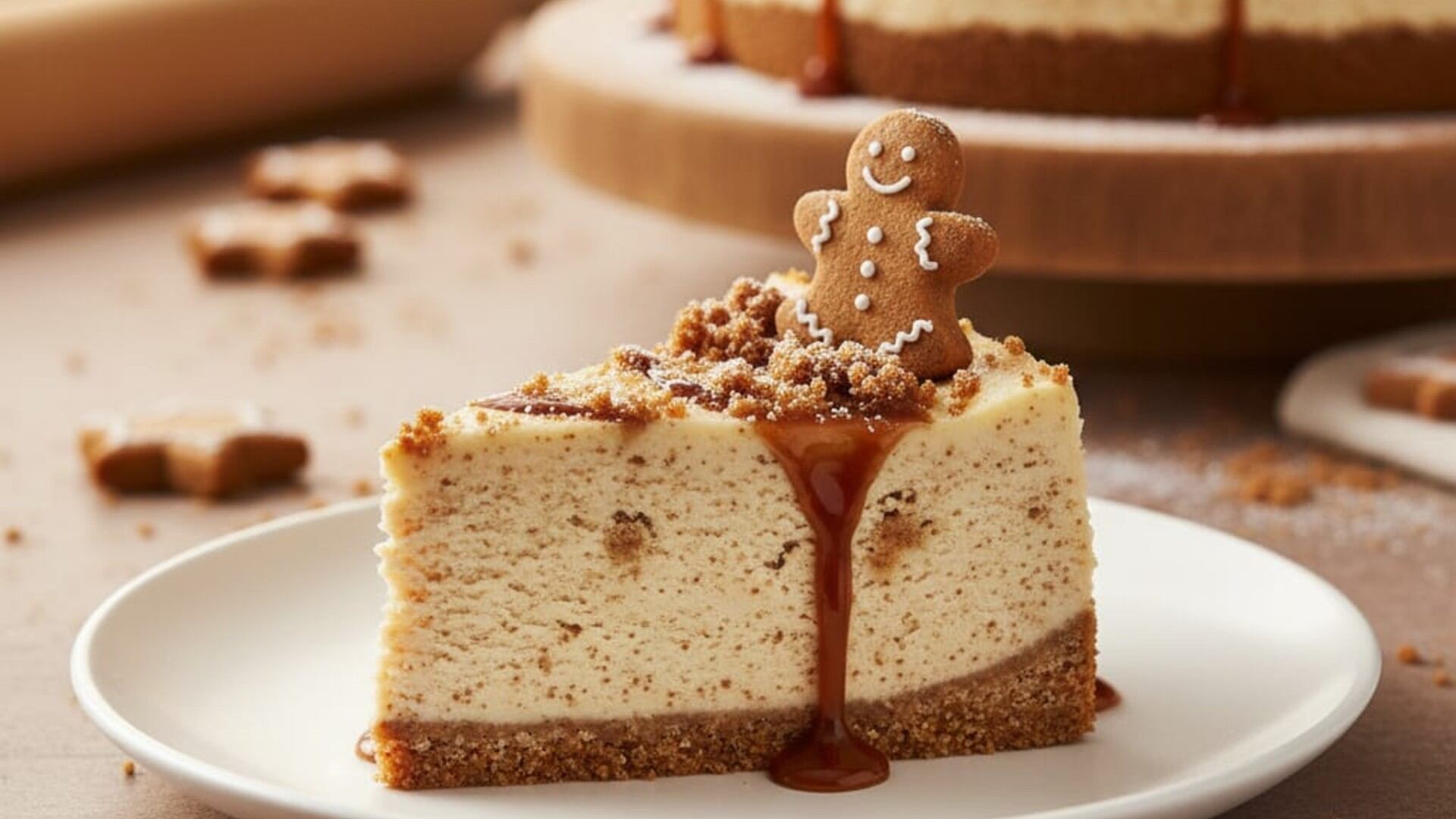 Cheesecake de galleta de jengibre: un delicioso postre, ideal para Navidad