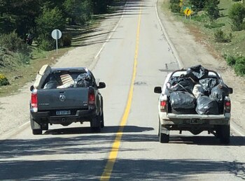 La basura es llevada hasta