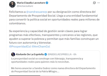 María Claudia Lacouture em X