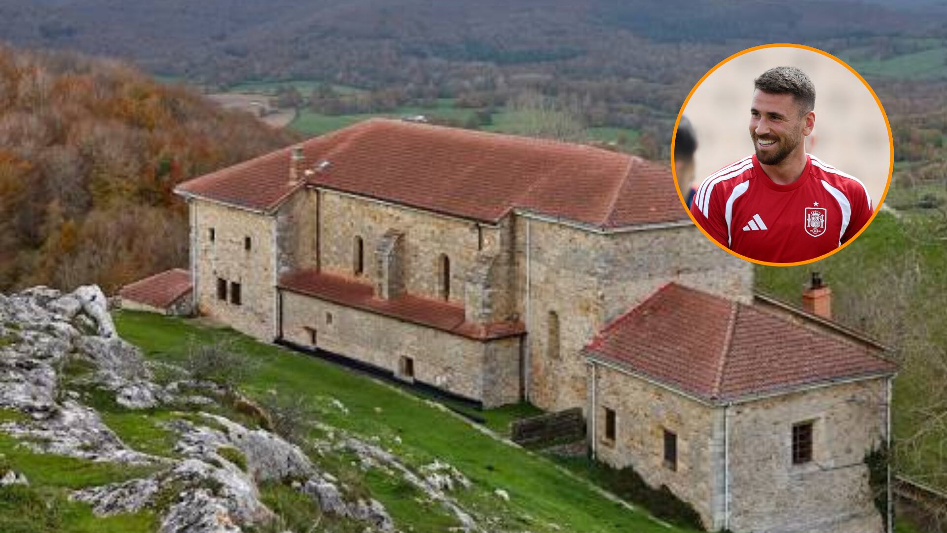 Murguía es un pequeño pueblo del municipio de Zuia, en Álava, donde se crio Unai Simón. (Montaje de Infobae)