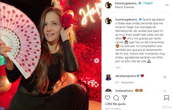 Post en Instagram de Luz