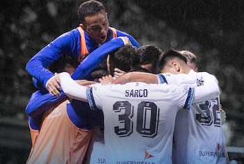 El festejo de los jugadores de Vélez (@Velez)