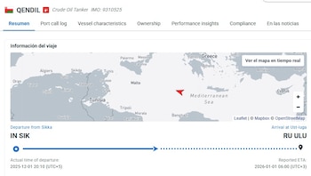 El mapa que muestra la