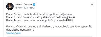 Denise Dresser señaló al Estado