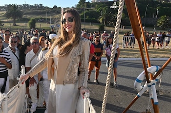 Fátima Florez durante su ingreso