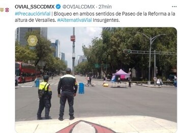 Bloqueo en Paseo de la